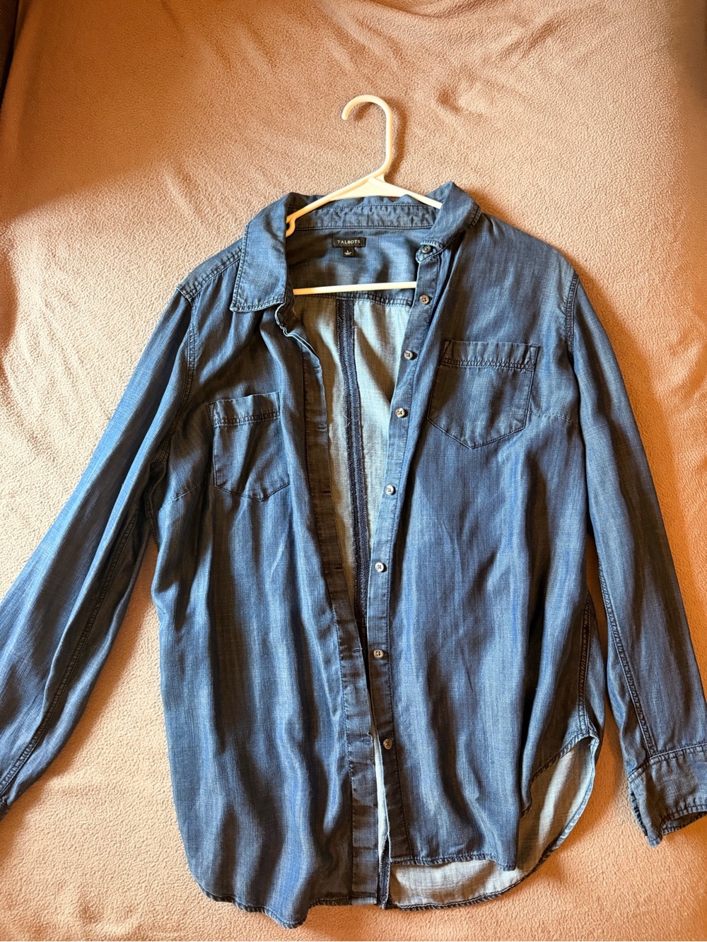 Talbots Women’s Denim Button-Up Shirt Jacket - Blue